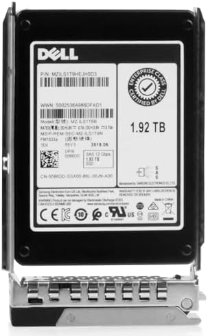 Dell 1.92TB SAS 12Gb/s 3D TLC V-NAND 2.5in Enterprise PowerEdge Read-Intensive SSD for: R440 R750 R450 T150 R470 T560 T40 R250 R740 R640 T550 T350 R540 R840 ME4024 R650XS PPNPN G16 (Renewed