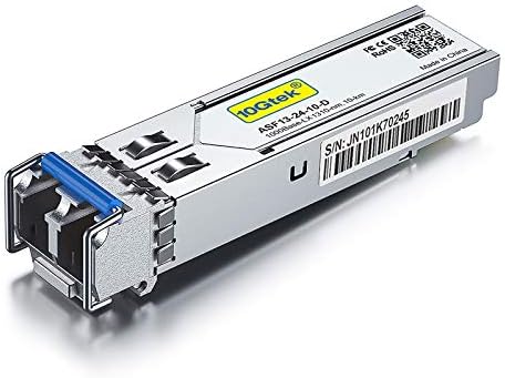 10GTEK 1.25G SFP 1000Base-SX, 850nm MMF, up to 550 Meters, Compatible with HP ProCurve J4858C J4858B J4858A HPE Aruba J4858D|B07FMMX2N9