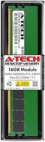 A-Tech 16GB Kit (2x8GB DDR5 4800MHz PC5-38400 CL40 UDIMM 1.1V Non-ECC Unbuffered DIMM 288-Pin Desktop PC/Computer RAM Memory Upgrade Modules
