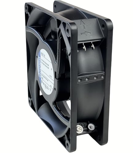 for ebmpapst 4600N Axial Fan,115V 12038 Industrial Cooling Fan All-Metal Heat-Resistant Cooling Fan 4600N, 2-Pin 20W|B0DSPYNCPH