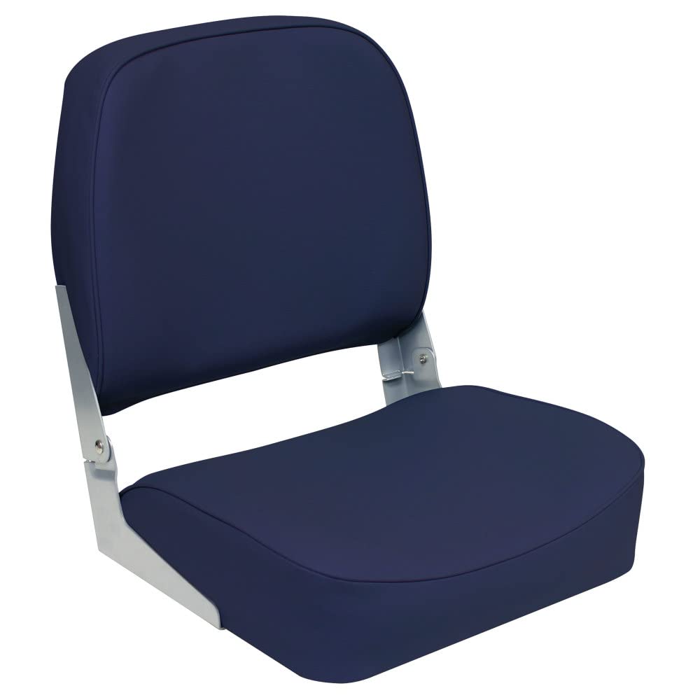 Wise Seats 3313-711 Wise Promotional Marine Grade Vinyl 16.25" D × 16" W × 18", H Low Back Boat Seat, Navy
