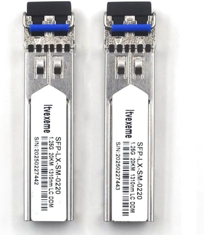 2 Pack 1.25G Multimode SFP LC Module, 1000Base-SX Gigabit Fiber Transceiver, 850nm MMF, 550m, for Router, Network Card, Switch, Firewall etc|B0DYNT62RJ