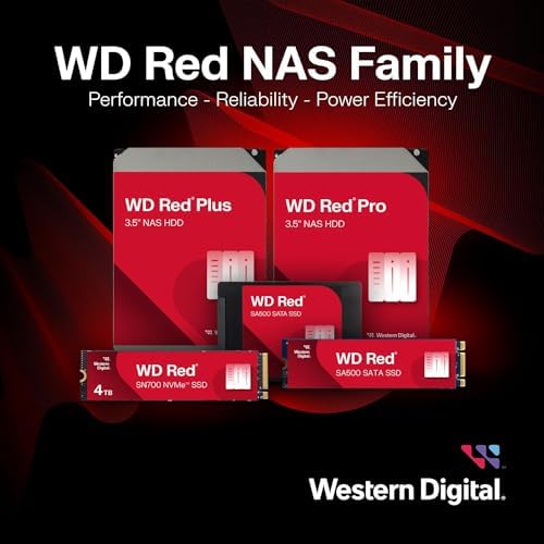 Western Digital 24TB WD Red Pro NAS Internal Hard Drive HDD - 7200 RPM, SATA 6 Gb/s, CMR, 512 MB Cache, 3.5" -WD241KFGX|B0DZY2TN8T