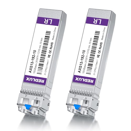 REDLUX 1G SFP Transceiver, 1000Base-SX SFP Module, 850nm MMF, Dual LC Connector, up to 550-meter, Compatible for Cisco SFP-1G-SX, Meraki, Ubiquiti UniFi, Fortinet, TP-Link, Netgear and More|B0CZ3ZS5GB