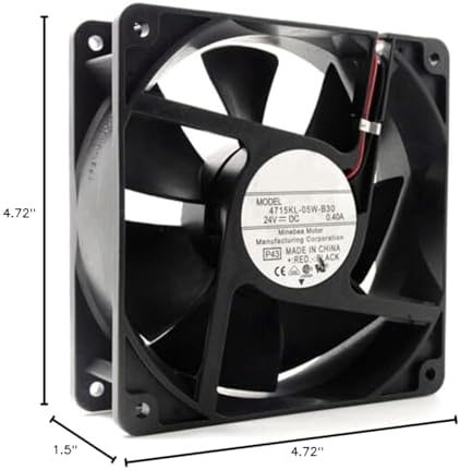 4715KL-05W-B30 12CM 12012038 24V 0.4A 2wire Dual Ball Converter Fan|B07B3VPJMR