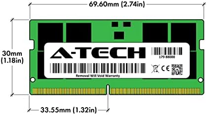 A-Tech 32GB DDR5 4800MHz PC5-38400 CL40 SODIMM 2Rx8 Dual Rank 1.1V Non-ECC Unbuffered SO-DIMM 262-Pin Laptop Computer RAM Memory Upgrade Module|B0B1718KB1