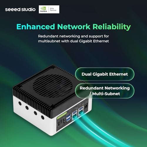 seeed studio NVIDIA Jetson Orin NX 16GB Edge AI Device - reComputer J4012, 4xUSB 3.2, M.2 Key E & Key M Slot, Pre-Installed Jetpack System with NVIDIA Jetpack on 128GB NVMe SSD|B0C88V4CB7