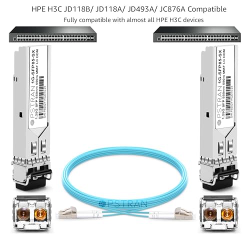 1000BASE-SX SFP Optical Transceiver Module Compatible with HPE Aruba J4858D J4858DCM JL745A Q8N53A ProCurve J4858C J4858B J4858A 850nm 550m DDM Duplex LC MMF 10pcs/Pack|B09MTS8WKP