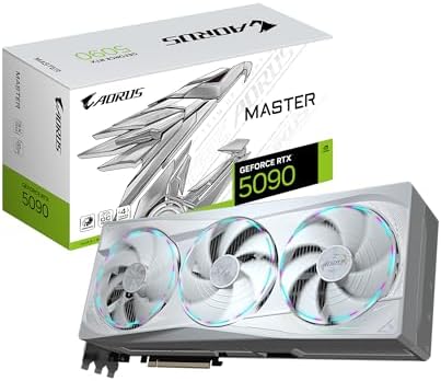 GIGABYTE AORUS GeForce RTX 5090 Master ICE 32G Graphics Card, WINDFORCE Cooling System, 32GB 512-bit GDDR7, GV-N5090AORUSM ICE-32GD Video Card|B0DVCH9WJH