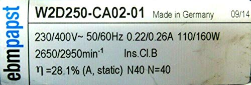 New EBM PAPST W2D250-CA02-01 AXIAL Fan W2D250CA0201|B01L46SWIA