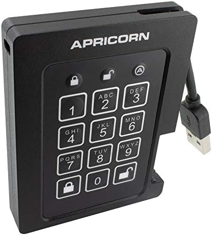 Apricorn 2TB Aegis Padlock SSD 256-Bit, FIPS 140-2 Level 2 Validated Ruggedized USB 3.0 Encrypted External Portable Drive (ASSD-3PL256-2TBF)|B079L2MG32