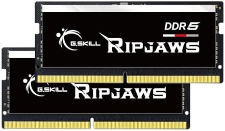 G.SKILL Ripjaws DDR5 SO-DIMM Series DDR5 RAM 16GB (1x16GB 4800MT/s CL34-34-34-76 1.10V Unbuffered Non-ECC Notebook/Laptop Memory SO-DIMM (F5-4800S3434A16GA1-RS