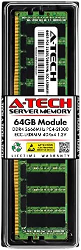 A-Tech 64GB Kit (2x32GB) DDR4 2400MHz PC4-19200 ECC LRDIMM 4Rx4 Quad Rank 1.2V Load Reduced DIMM 288-Pin Server RAM Memory Upgrade Modules (A-Tech Enterprise Series)|B0BPN3X471