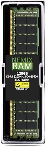 NEMIX RAM 256GB (4X64GB DDR4 3200MHZ PC4-25600 2Rx4 1.2V CL22 288-PIN ECC RDIMM Registered Server Memory KIT Compatible with Dell PowerEdge T550 Tower