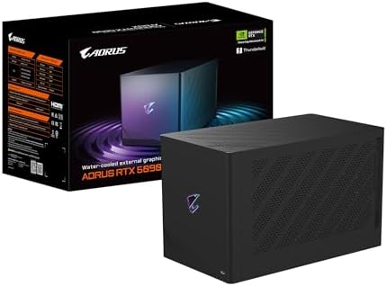 GIGABYTE AORUS RTX 5090 AI Box Graphics Card, WATERFORCE All-in-one Cooling System, Thunderbolt 5, USB-4, GV-N5090IXEB-32GD Video Card|B0FRV1FRBC