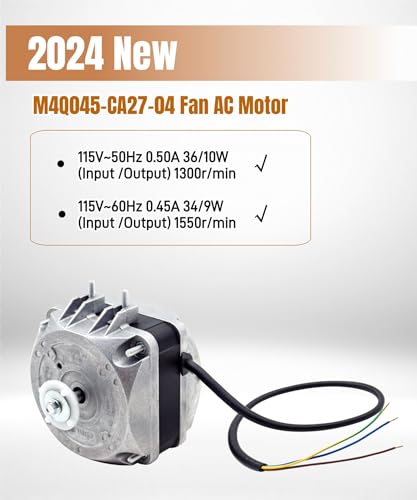 for ebm-papst M4Q045-CA27-04 Fan AC Motor,115V 36/10W 0.50A 50/60Hz 1550RPM,Shaded Pole Condenser Motor for Refrigeration Equipment,Freezer|B0DGPZ42F6