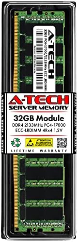 A-Tech 64GB Kit (2x32GB) DDR4 2400MHz PC4-19200 ECC LRDIMM 4Rx4 Quad Rank 1.2V Load Reduced DIMM 288-Pin Server RAM Memory Upgrade Modules (A-Tech Enterprise Series)|B0BPN3X471
