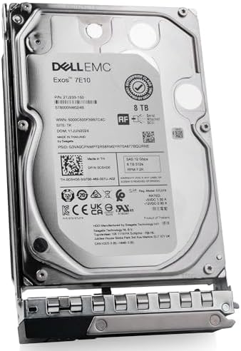 Dell 8TB 7.2K RPM SAS 12Gb/s 512e 3.5in Enterprise Hard Drive for: PowerEdge R340 R550xs R650 R560 R660 R860 T640 T150 T360 ME4024 C6420 MX5016s 0C5HD0 G16|B0FV3Q1HVQ