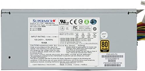 Supermicro Power Supply PWS-903-PQ PS/2 900W Multi-Output 80PLUS Gold Retail|B00EAWC3W2