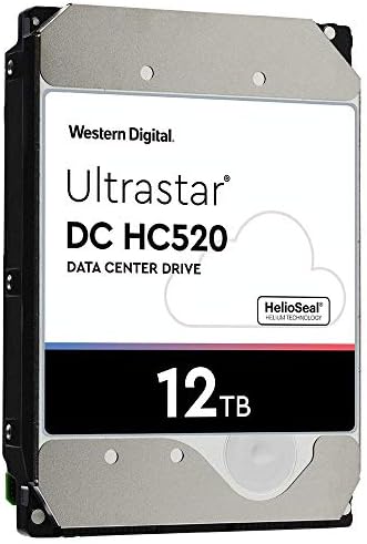 HGST - WD Ultrastar DC HC520 HDD | HUH721212ALE600 | 12TB 7.2K SATA 6Gb/s 256MB Cache 3.5-Inch Helium Data Center Internal Hard Disk Drive