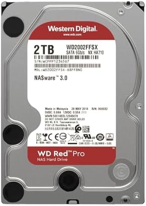 Western Digital 24TB WD Red Pro NAS Internal Hard Drive HDD - 7200 RPM, SATA 6 Gb/s, CMR, 512 MB Cache, 3.5" -WD241KFGX|B0DZY2TN8T