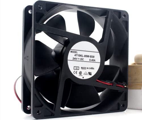for 4715KL-05W-B30 24V 0.40A 3300RPM 120CFM 47DBA 120X120X38MM 2-Wire Cooling Fan|B0BKF7NZNW