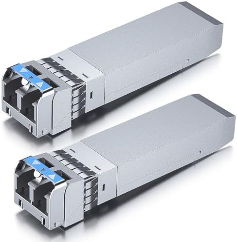 10Gtek 10GBase-SR SFP+ LC Transceiver, 10G 850nm Multimode SFP Module, up to 300 Meters, for Cisco SFP-10G-SR, Meraki MA-SFP-10GB-SR, Ubiquiti UniFi UF-MM-10G, Fortinet, Mikrotik and More, Pack of 10|B00ZCDDOPS