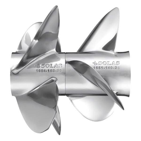 Solas Propeller 1654-150-28 Solas Dual Propeller for Mercruiser Bravo Three, SS, Front