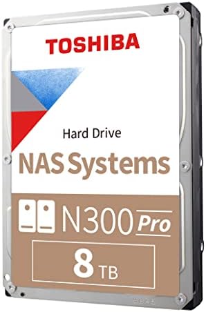 Toshiba N300 16TB NAS 3.5-Inch Internal Hard Drive - CMR SATA 6 GB/s 7200 RPM 512 MB Cache - HDWG51GXZSTA|B0CYR2ZZCX