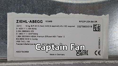 RF22P-2DN.B4.5R Ziehl-abegg Fan 400/460VAC 2.25/1.98A Inverter Fan|B0CH9T3KFD