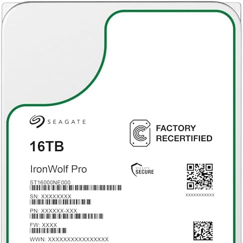 Seagate IronWolf 16TB SATA 256Mb 7200Rpm