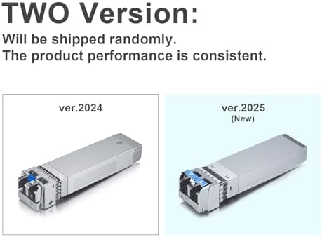10GTEK 10GBase-SR SFP+ LC Transceiver, 10G 850nm Multimode SFP Module, up to 300 Meters, for Cisco SFP-10G-SR, Meraki MA-SFP-10GB-SR, Ubiquiti UniFi UF-MM-10G, Fortinet, TP-Link and More, Pack of 2|B08BP55663
