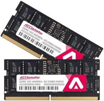 DDR5 RAM 32GB Kit (2x16GB) 4800MHz (PC5-38400) CL40 1.1V On die ECC UDIMM 288-Pin Desktop Memory Module Acclamator|B0DYJFJBJZ