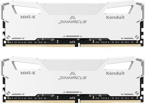 Timetec Pinnacle Konduit 32GB KIT(2x16GB) DDR4 3200MHz PC4-25600 CL16-18-18-38 XMP2.0 Overclocking 1.35V Dual Rank Compatible for AMD and Intel Desktop Gaming PC Memory Module - Black|B09T2G15VF