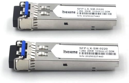 2 Pack 1.25G Multimode SFP LC Module, 1000Base-SX Gigabit Fiber Transceiver, 850nm MMF, 550m, for Router, Network Card, Switch, Firewall etc|B0DYNT62RJ