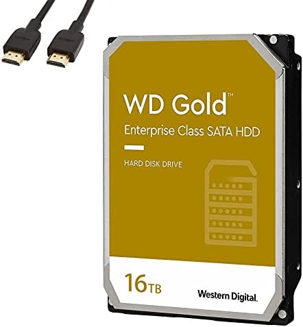 Western Digital - WD Gold 16TB Enterprise Class Hard Disk Drive – 7200 RPM Class SATA 6Gb/s 512MB Cache 3.5 Inch HDD - WD161KRYZ|B093WDP7KN