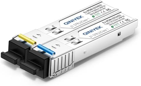 A Pair 10G BIDI SFP+ Single Mode Fiber Module, 10Gb SFP+ LC LR 1270nm 1330nm, Bidi Gbic for Cisco SFP-10G-BXD-I (1330nm-TX/1270nm-RX) / SFP-10G-BXU-I (1270nm-TX/1330nm-RX),10~20KM, with DOM|B0CYC6P6KF