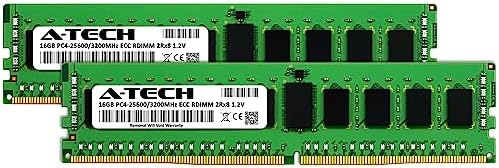 A-Tech 32GB Kit (2x16GB DDR4 3200MHz PC4-25600 ECC RDIMM 2Rx8 Dual Rank 1.2V ECC Registered DIMM 288-Pin Server & Workstation RAM Memory Upgrade Modules (A-Tech Enterprise Series