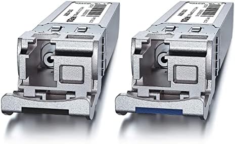 10GTEK 10GBase-SR SFP+ LC Transceiver, 10G 850nm Multimode SFP Module, up to 300 Meters, for Cisco SFP-10G-SR, Meraki MA-SFP-10GB-SR, Ubiquiti UniFi UF-MM-10G, Fortinet, TP-Link and More, Pack of 2|B08BP55663