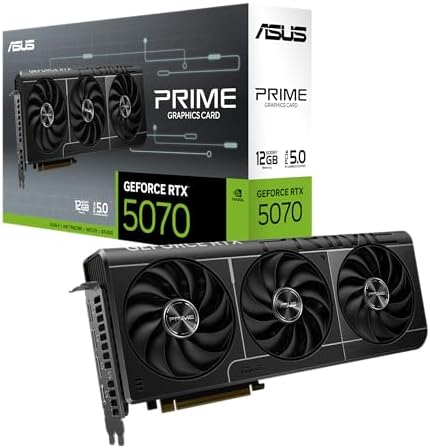 ASUS The SFF-Ready Prime GeForce RTX™ 5070 12GB GDDR7 Graphics Card (PCIe® 5.0, 12GB GDDR7, HDMI®/DP 2.1, 2.5-Slot, Axial-tech Fans, Dual BIOS)|B0DS6V1YSY
