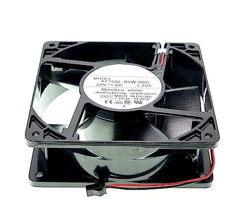 New Cooling Fan for 4715SL-05W-B60 DC24V 1.2A 28.8W 12038 4700RPM,2-Wire Inverter Cooling Fan Size:120 * 120 * 38mm.|B0C8H5BH57