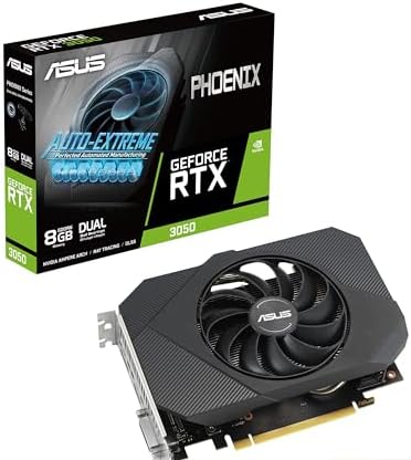 ASUS Dual NVIDIA GeForce RTX 3050 6GB OC Edition Gaming Graphics Card - PCIe 4.0, 6GB GDDR6 Memory, HDMI 2.1, DisplayPort 1.4a, 2-Slot Design, Axial-tech Fan Design, 0dB Technology, Steel Bracket|B0CVCG2VPK