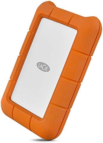 LaCie Rugged Thunderbolt USB-C 4TB External Hard Drive Portable HDD – USB 3.0 compatible, Drop Shock Dust Water Resistant, Mac and PC Computer Desktop Workstation Laptop, 1 Mo Adobe CC (STFS4000800