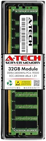 A-Tech 64GB Kit (2x32GB) DDR4 2400MHz PC4-19200 ECC LRDIMM 4Rx4 Quad Rank 1.2V Load Reduced DIMM 288-Pin Server RAM Memory Upgrade Modules (A-Tech Enterprise Series)|B0BPN3X471