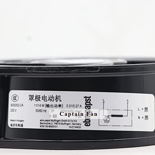 W2S130-BM03-01 for Ebm Papst Fans AC 230V 47/46W Axial Cooling Fan for Control Cabinet|B09LRQCCDW