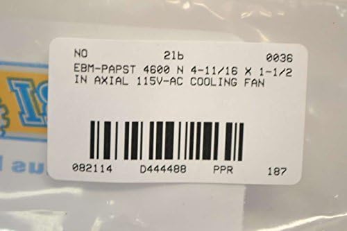 Ebm-Papst Axial Fan, 119Mm X 119Mm X 38Mm, 115Vac - 4600N|B00KG1WM22
