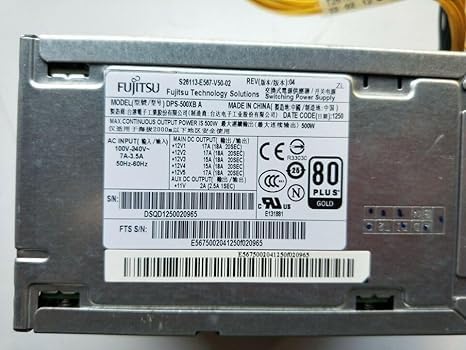 1PC Original Fit for Fujitsu S26113-E567-V50-02 DPS-500XB A Server Power Supply 500W