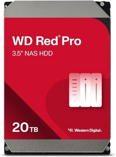 Western Digital 4TB WD Red Plus NAS Internal Hard Drive HDD - 5400 RPM, SATA 6 Gb/s, CMR, 256 MB Cache, 3.5" -WD40EFPX