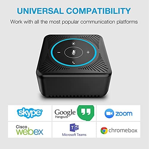 EMEET Conference Speakerphone M0 Plus, 4 AI Mics 360° Voice Pickup, Noise Reduction, USB C Speaker, Bluetooth Conference Speaker for 8 People w/Daisy Chain for 16 Compatible with Leading Software