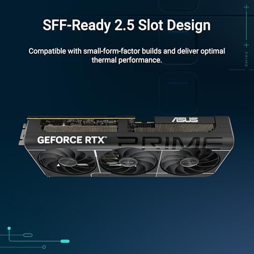 ASUS The SFF-Ready Prime GeForce RTX™ 5070 12GB GDDR7 Graphics Card (PCIe® 5.0, 12GB GDDR7, HDMI®/DP 2.1, 2.5-Slot, Axial-tech Fans, Dual BIOS)|B0DS6V1YSY